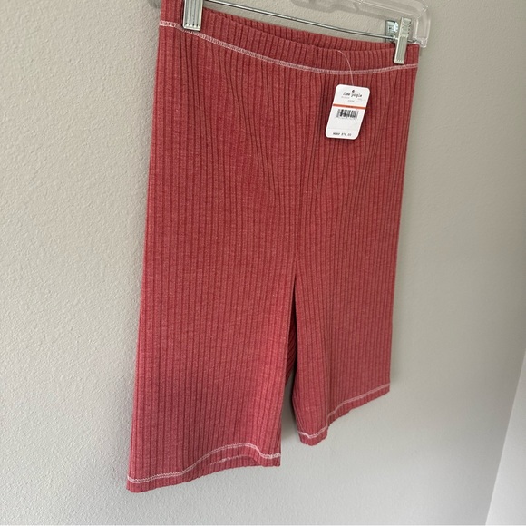 NWT Intimately Free People Auburn Ribbed Knit Biker Shorts Stretchy Lounge Soft - Picture 7 of 13
